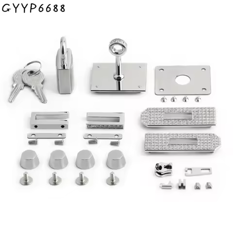 1/2/5Sets Silver Diamond Steel Lock Puller Slider For Birkin 30 Handbags Bags Hook Clasps Eyelet Pla