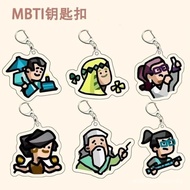 MBTI16 Personality Peripheral Acrylic Keychain Backpack Car Pendant Accessories Cartoon Gift