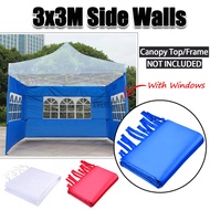 3x3m Gazebo Outdoor Wedding Marquee Party Event Tent Canopy Camping 4 Side Walls