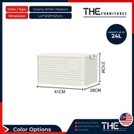 THE L41-90cm (24-284 Litre) Collapsible Multifunction Movable Storage Box With Bottom Pulley