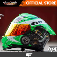 EVO GT-PRO RR GREEN (Revo Red Lens) FULL FACE DUAL VISOR WITH FREE CLEAR LENS