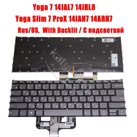 Original Rus US Keyboard for Lenovo Yoga 7 14IAL 7 14IRL8 Yoga Slim 7 ProX 14ARH7 14IAH7 With Backli