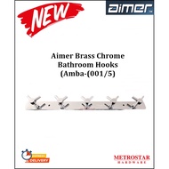 Aimer Brass Chrome Bathroom Hooks