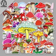 50 Sheets Cartoon Mushroom Unique DIY Graffiti Stickers Luggage Laptop Scooter Stickers
