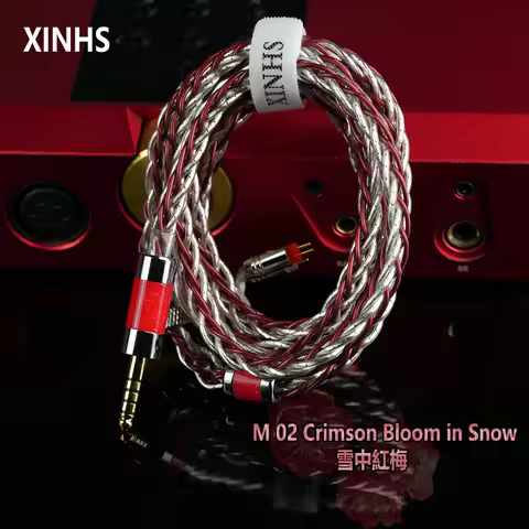 XINHS M02 8-core Crimson Bloom in Snow-7N occ silver palladium high-quality transmission Earphones H