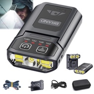 1200mah Mini Led Headlamp Clip On Cap Hat Light Outdoor Running Mounted Flashlight Bright Head I5r1