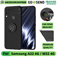 Softcase Samsung A22 4G M32 4G Case Autofocus Ring Magnetic Slim Matte