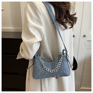 Lyra Denim Chain Shoulder Bag Women's Jeans Bag Small Bag