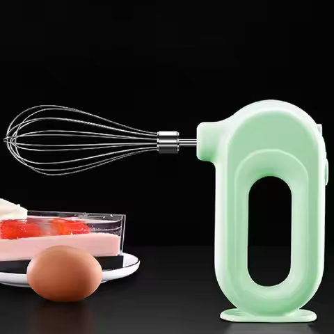 Egg Mixer - Kitchen Hand-Held Rechargeable Mixers 4- Blender Milk Frother with 2 Whisks for Coffee M