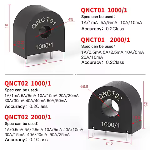 Factory Price Micro Voltage Transformer 2mA 2mA QNPT02 AC 110V 220V 380V pin type PT PCB mount poten