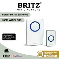 BRITZ 912DC Wireless Doorbell [FREE ADHESIVE TAPE] HDB BTO CONDO LANDED [912DC][SHIP OUT IN 1-2 WORKING DAY]