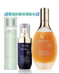 📣  現貨唔使等📣  Truu童｜最強防敏保濕套裝 76酵母胺基酸淨膚潔顏露➕ 舒緩安敏原生露➕藍銅玻尿酸保濕修復精華 (➕HKD20優惠價加購100%純棉舒敏潔膚巾)