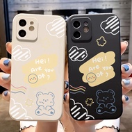 Straight edge Rubik's Cube case for iphone 14promax 11 13 12 7Plus X XS Max ins bear lines Cover