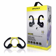 AWEI Neck Hanging Wireless Bluetooth Smart Sports Headset Earphone Headphone Super Bass A880BL Black