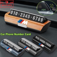 BMW M Car Phone Number Display Luminous Plate Holder Car Temporary Parking Card Sticker For E46 E36 
