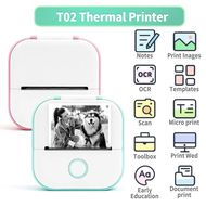 Mini Sticker Printer Phomemo T02 Thermal Portable Inkless Pocket Phone Printer Compatible with Andro