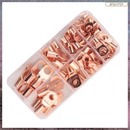 [L E U R] 70pcs Wire Lug Connector Ring SC6-25 Copper Connectors Bare Cable Electric Crimp Terminal 