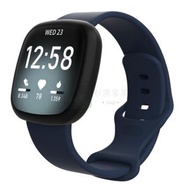 Others - 適用於 Fitbit Versa 4 / Versa 3 / Sense2 / Sense xDfind 硅膠手錶帶 午夜籃 長款