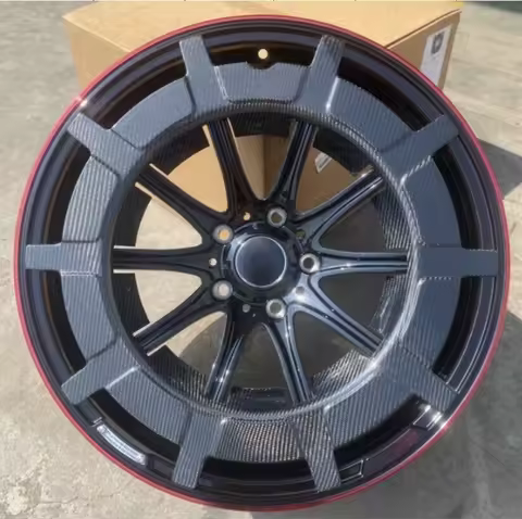 T6061 Aluminum Alloy Forged Wheels With Carbon Fiber 22 Inch 22x10.0 5x130 Alloy Car Wheel Rims For 