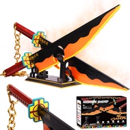 Jorumo Demon Slayer Sword Building Set, 82in Double Blade Tengen Uzui Sword Building Block with Stan