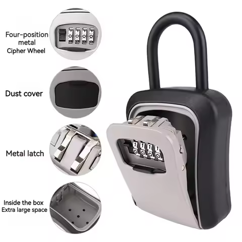 1Pc Password Key Box Outdoor Key Safe Lock Box Decoration Key Code Box Key Storage Lock Box Wall Mou