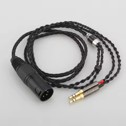 Audiocrast 2x3.5mm HiFi 4-pin XLR Male Balanced Headphone Upgrade Cable for Sundara Aventho focal el