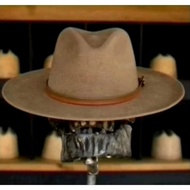 100% IMPORTED WOOL LIGHT BROWN FEDORA HAT