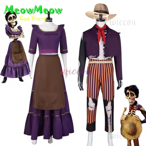Anime Hector Rivera Cosplay Costume Mama Imelda Cosplay Outfits Man Woman Carnival Coco Family Party