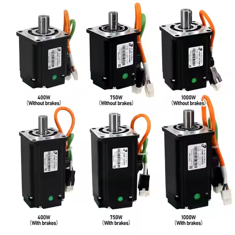 HLTNC 400W 750W 1000W AC Servo Motor 200~240V 3000 RPM Absolute encoder -10V~+10V Modbus RS485 Servo