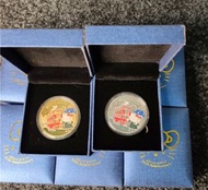 Hello kitty 金牌 銀牌 紀念幣 $280