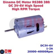 Dinamo DC Motor RS380 RS 380 DC 3V- 6V High RPM Baling Pesawat