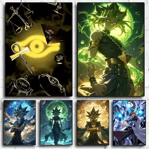 Anime Y-Yu Gi Oh Yugioh Poster No Framed Poster Kraft Club Bar Paper Vintage Poster Wall Art Paintin