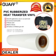 1 Roll Quaff Heat Transfer Vinyl “WHITE" Rubberized for T-Shirt (25meters)