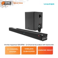Vinnfier Bluetooth Sound Bar with Subwoofer Hyperbar 505 BTRW 3D Effect Hyperbar 600 BTRW Pembesar S