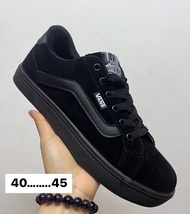 รองเท้าผ้าใบVans กัมมะยี่ สีดำขาว รองเท้ากีฬา รองเท้าลำลอง รองเท้าชายและหญิง