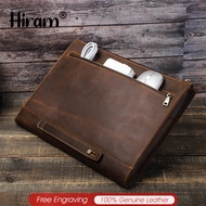 Hiram Genuine Leather Laptop Sleeve Bag Leather Case for Macbook 14.2 M1 2020 Air Pro 13 Chip A2442 