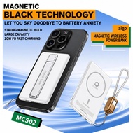 TIMI3C Powerbank MagSafe 3-in-1 5000/10000mAh, Caj Pantas 22.5W, Caj Wayarles 15W Magnetik Ultra Nip
