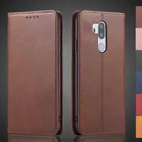 Magnetic attraction Leather Case for LG G7 ThinQ / LG G7+ Holster Flip Cover Case Wallet Phone Bags 