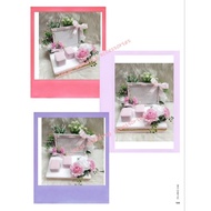 gubahan frame mas kahwin + 2pc bekas cincin(soft pink,white)