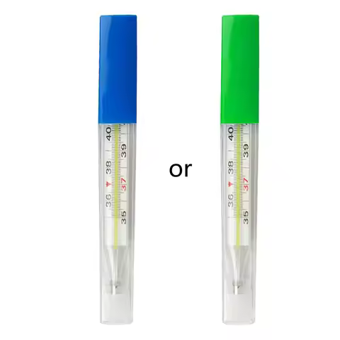 Classic Traditional Clinical Glass Free Thermometer Celsius Easy Read Large Screen English Manual