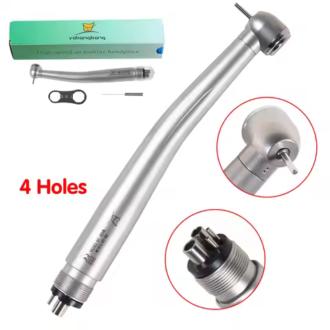 Dental 4 Hole High Speed Handpiece Air Turbine Nsk Push Button Clean Big Head Single Water Spray Den