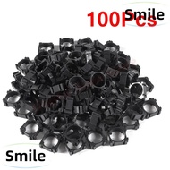 SMILE 100Pcs/bag Battery Bracket, Plastic with Battery Installation Hole 18650 Battery Cell Holder, Durable Portable Cylindrical Battery Holder Brackets Battery Storage Brackets