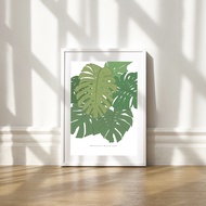 Monstera Deliciosa Wall Decor, Monstera Deliciosa Wall Frame