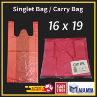 [16x19] Singlet Bag Handle Bag / Beg Plastik Nipis / T-Shirt Bag / Beg Tangkai [Maju Jaya]