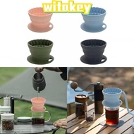 WITAKEY Coffee Filters, Collapsible Outdoor Camping Coffee Dripper, Portable Silicone Reusable Home Coffee Funnel