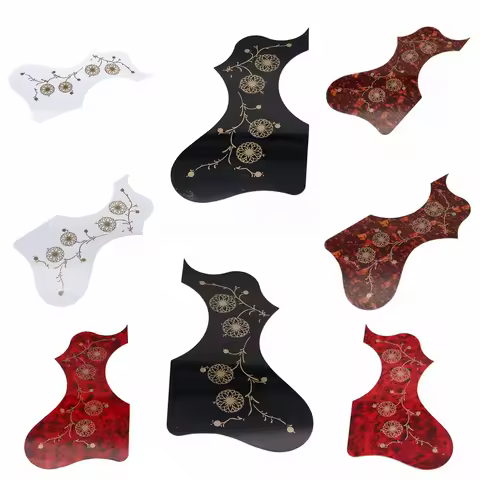 EJ200 Left and Right Hand Folk Acoustic Guitar Protection Pickguard Anti-scratch Plate With Gold Flo