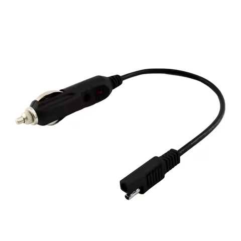 1pc SAE to Car Cigarette Lighter Socket Male Battery Power Charger Connector Cable 18AWG 1FT/30CM 12