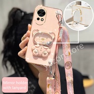 Huawei Nova 13 Pro Nova 13i Nova13 Nova13Pro Nova13i Casing Creative Cartoon Bear Mirror Holder Stan