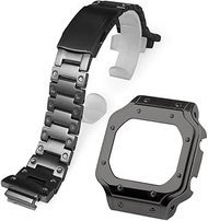 DW5600 Case Band Mod Kit, Stainless Steel Strap Case Bezel with Face Nails Compatible with Casio G-s