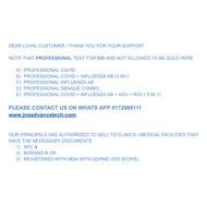 INFLUENZA A&B / INFLUENZA AB + COVID (3IN1) TEST KIT